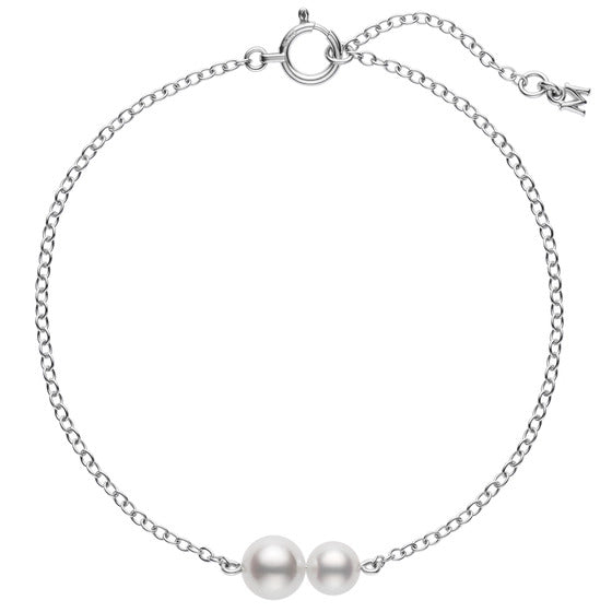 Mikimoto Pearl Chain Bracelet - White Gold