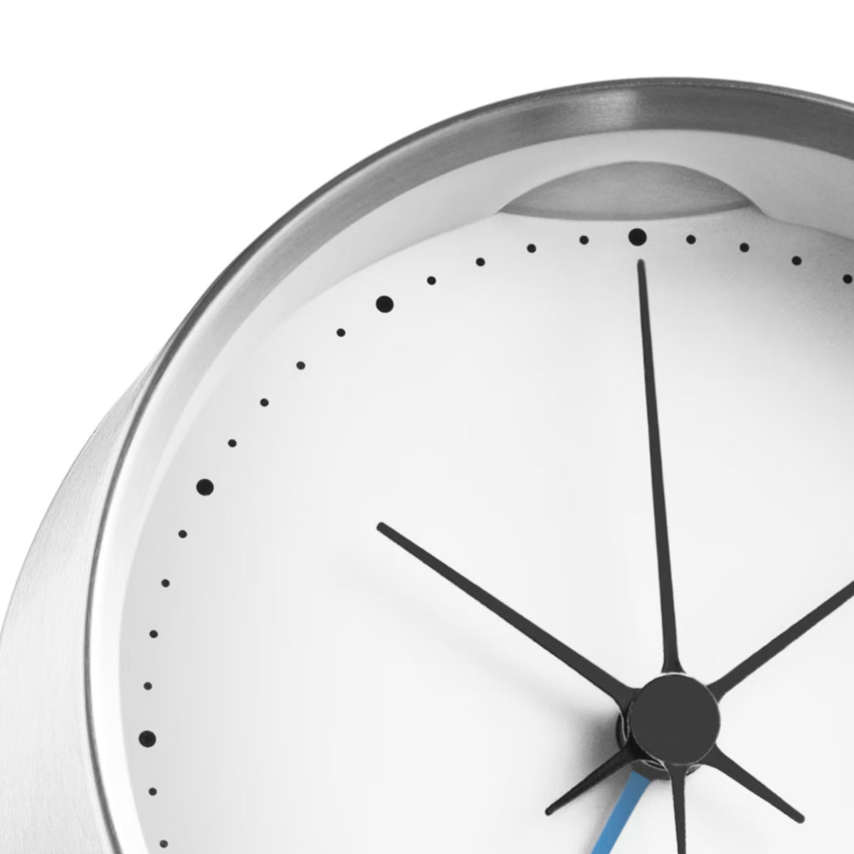 Georg Jensen Koppel Clock w. Alarm and Holder, White 10cm
