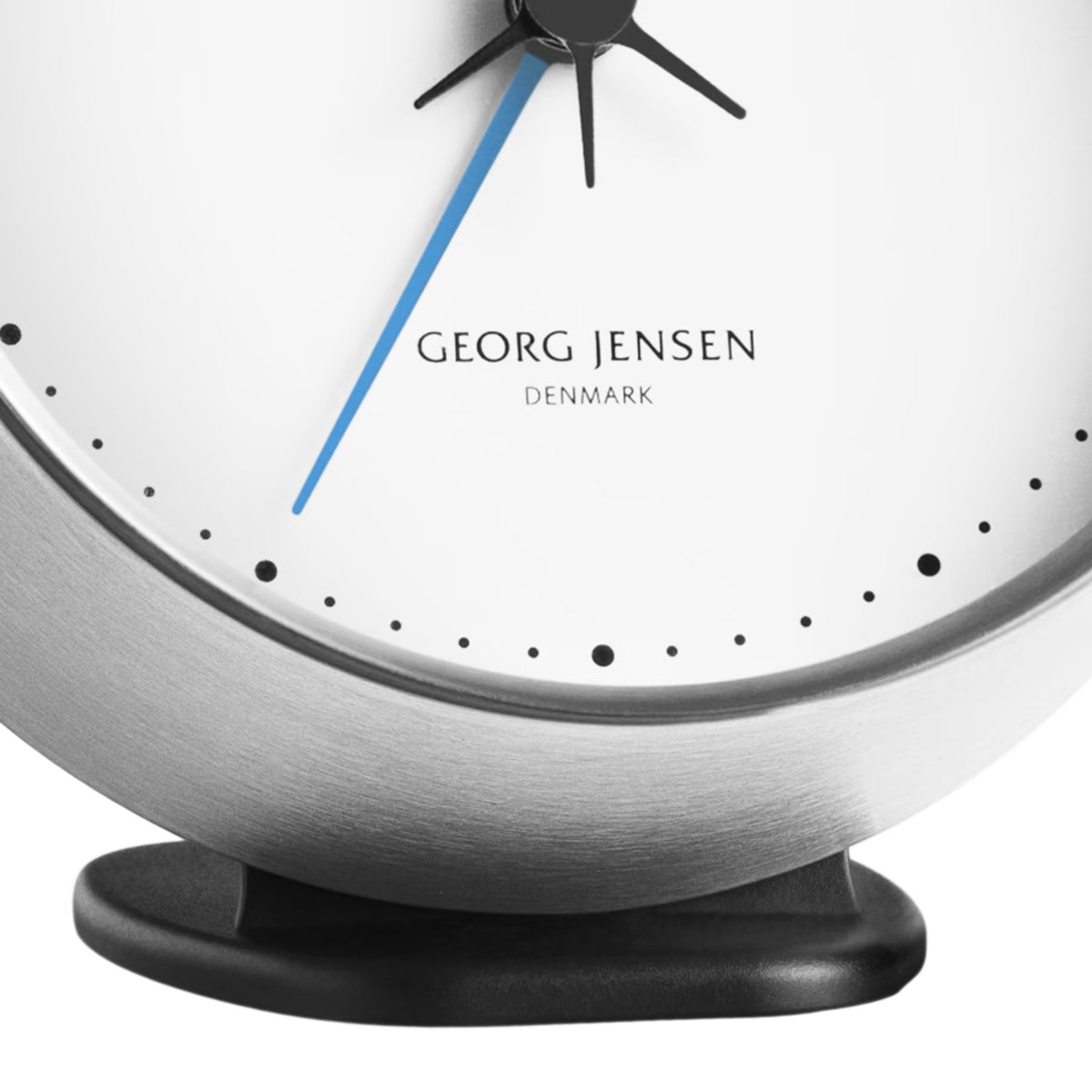 Georg Jensen Koppel Clock w. Alarm and Holder, White 10cm