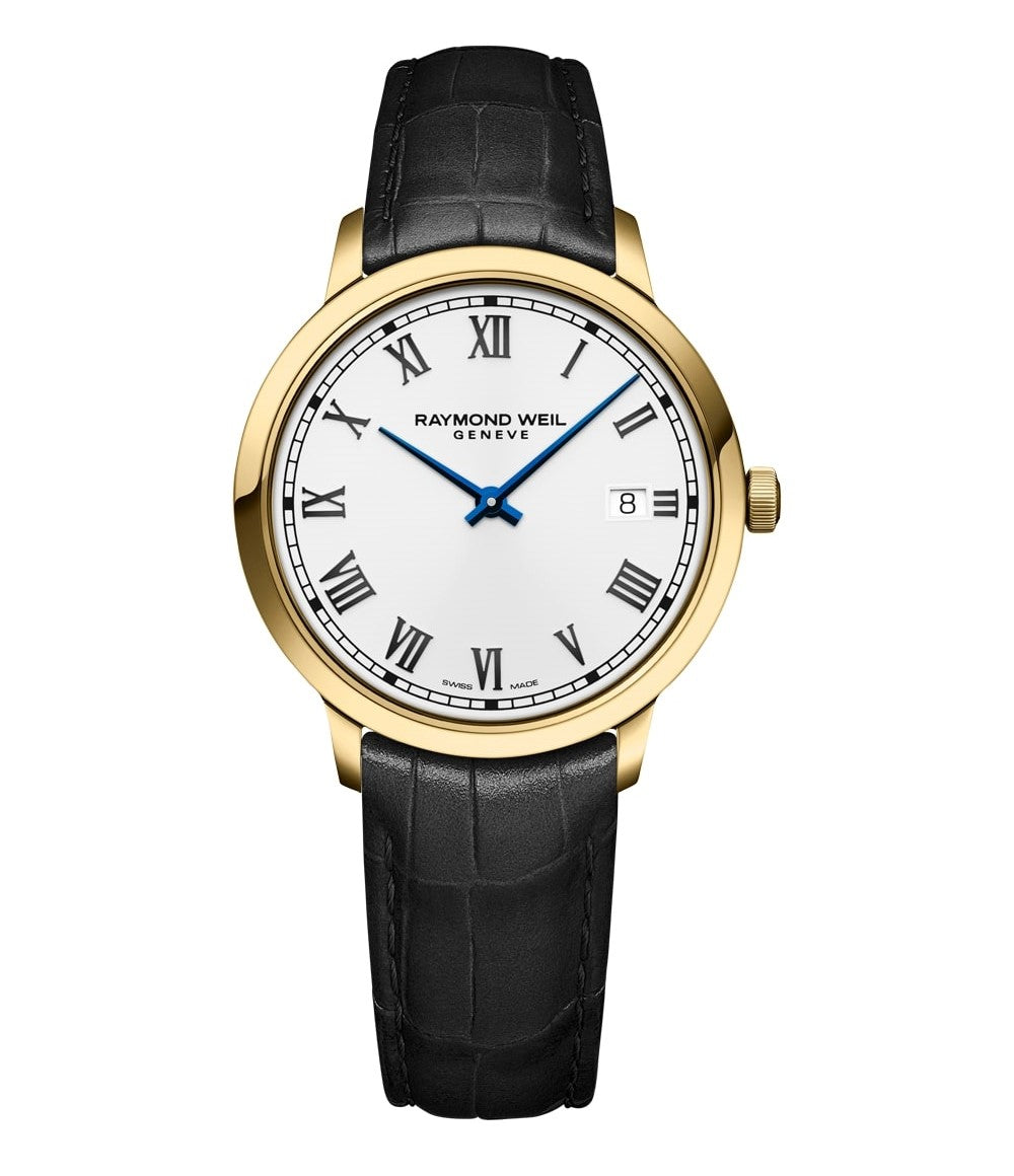 Raymond Weil Toccata Gold PVD Leather Quartz 39mm Watch
