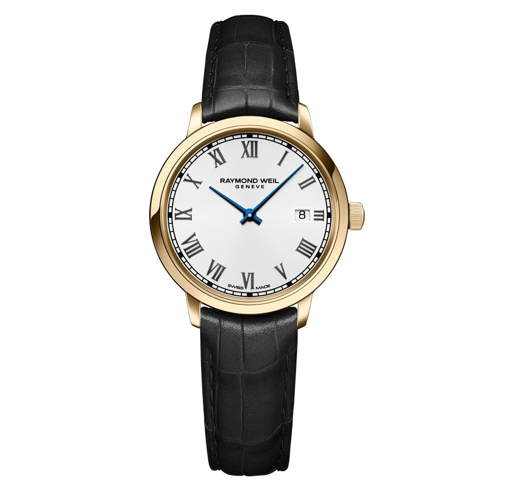 Raymond Weil Toccata Gold on Leather Strap 29mm Watch