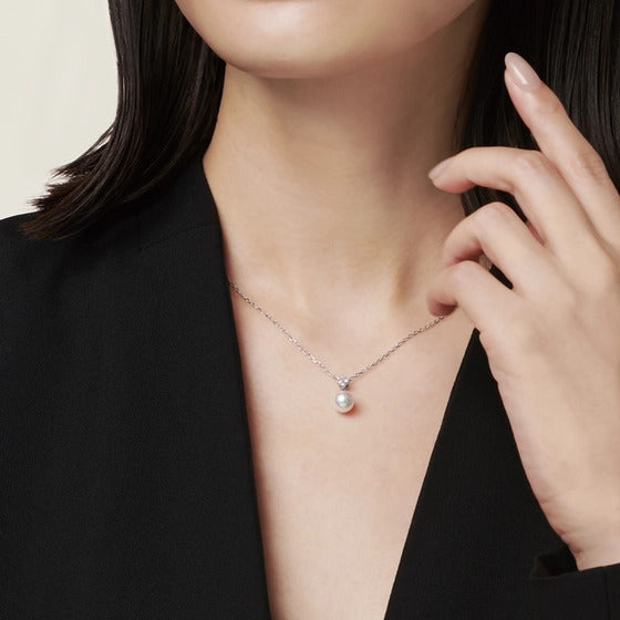 Mikimoto Classic Elegance Pendant - Akoya 18k White Gold Pendant