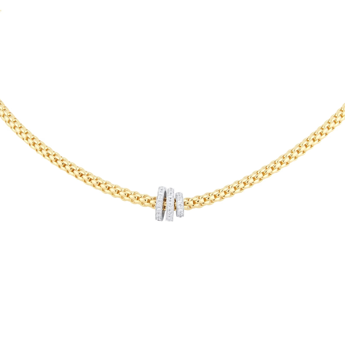 Fope Prima 18ct Yellow Gold 0.31ct Diamond Necklet