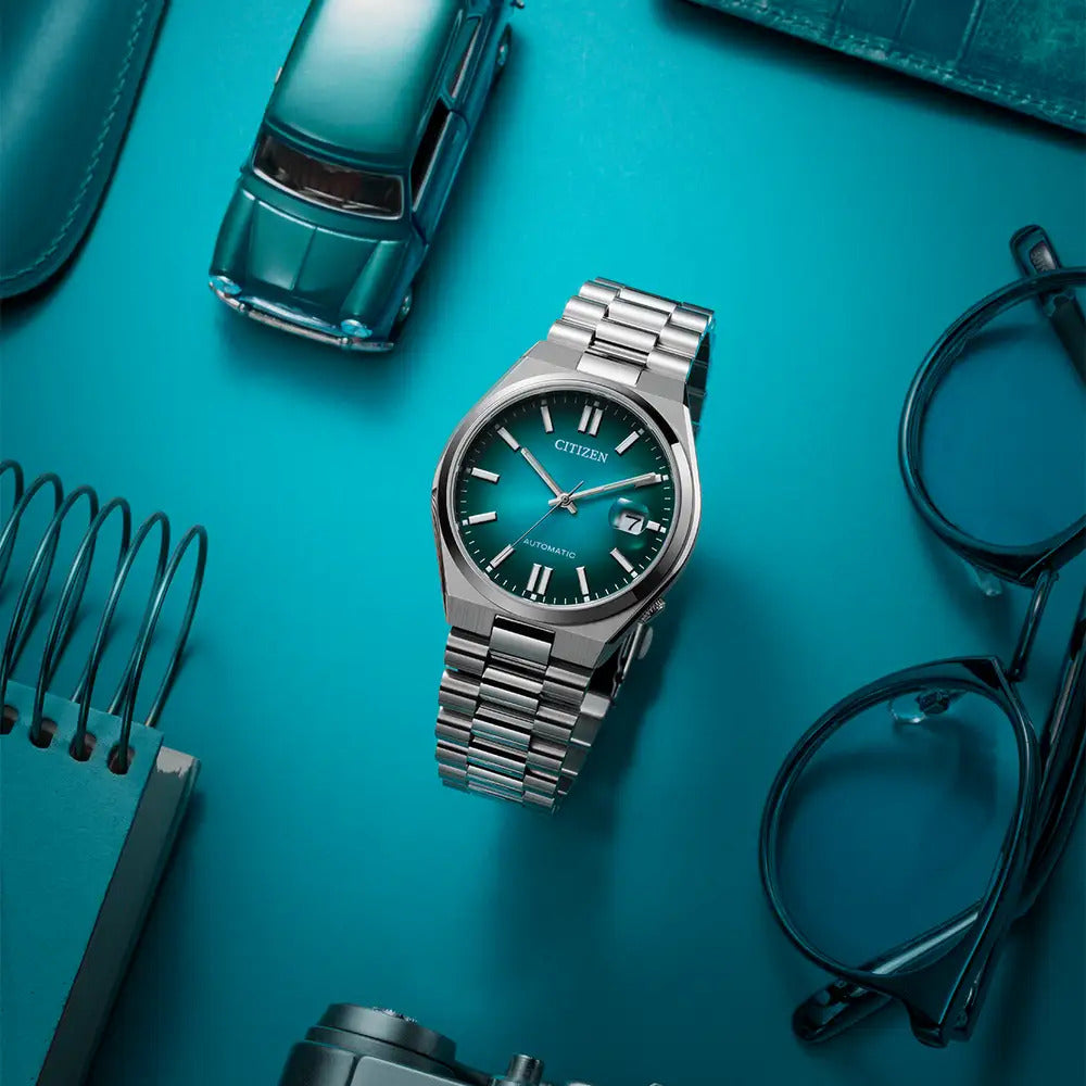 Citizen "Tsuyosa" Automatic Turquoise Fume Gents 40mm Watch NJ0151-88X