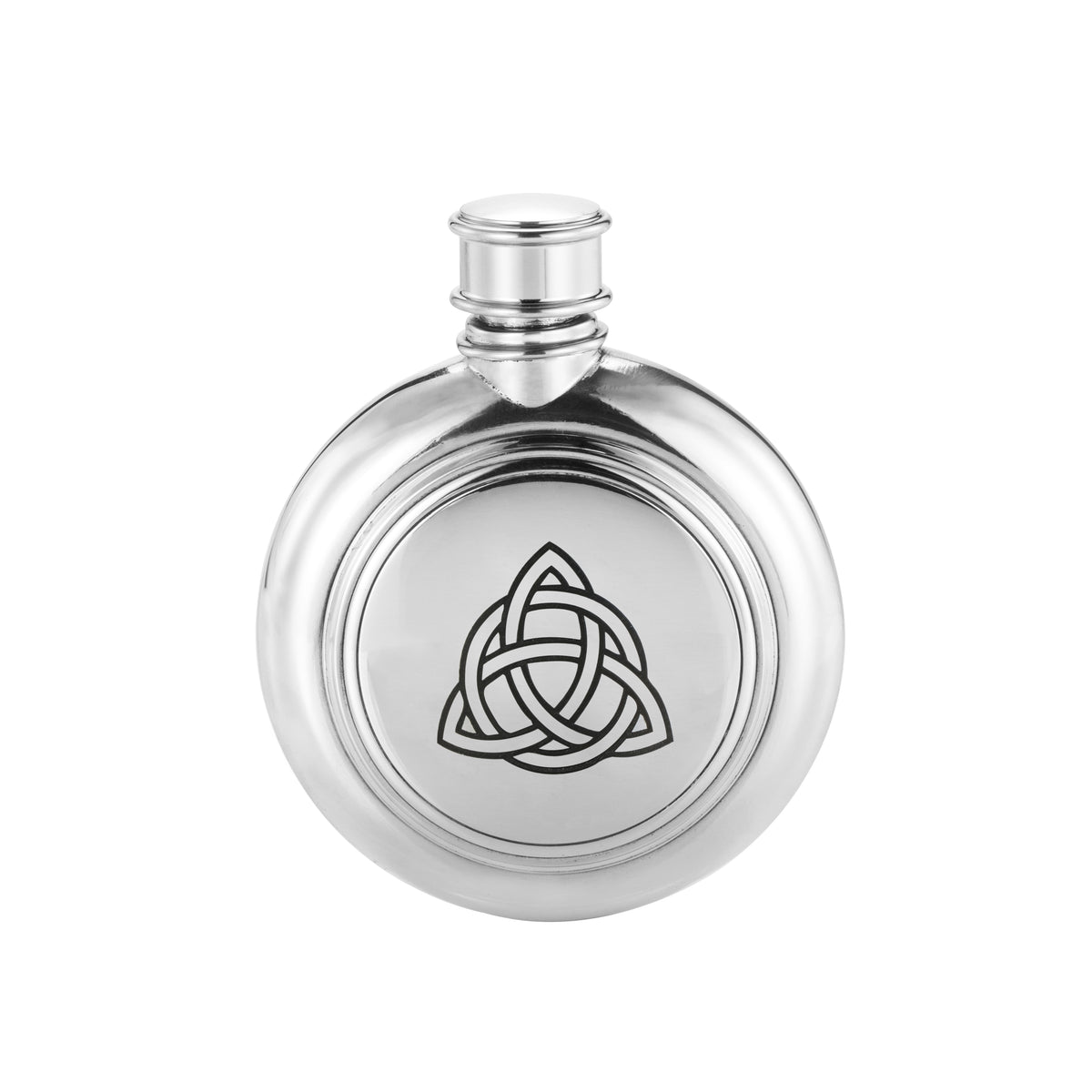 Royal Selangor Round Celtic Design Hip Flask