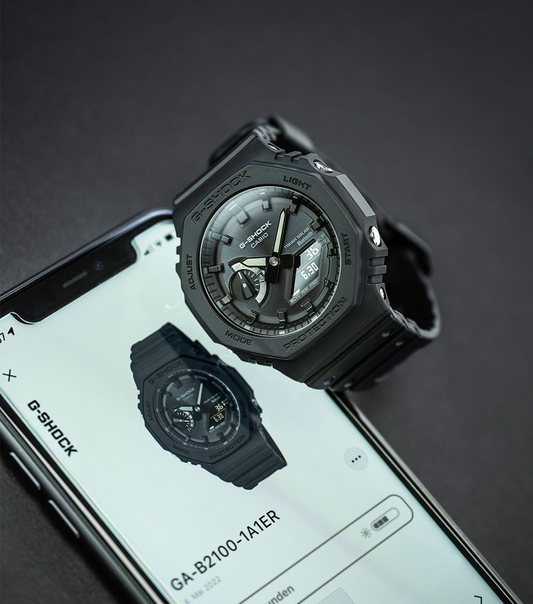 G-SHOCK Bluetooth® Solar 2100 Series Black Black GA-B2100-1A1ER