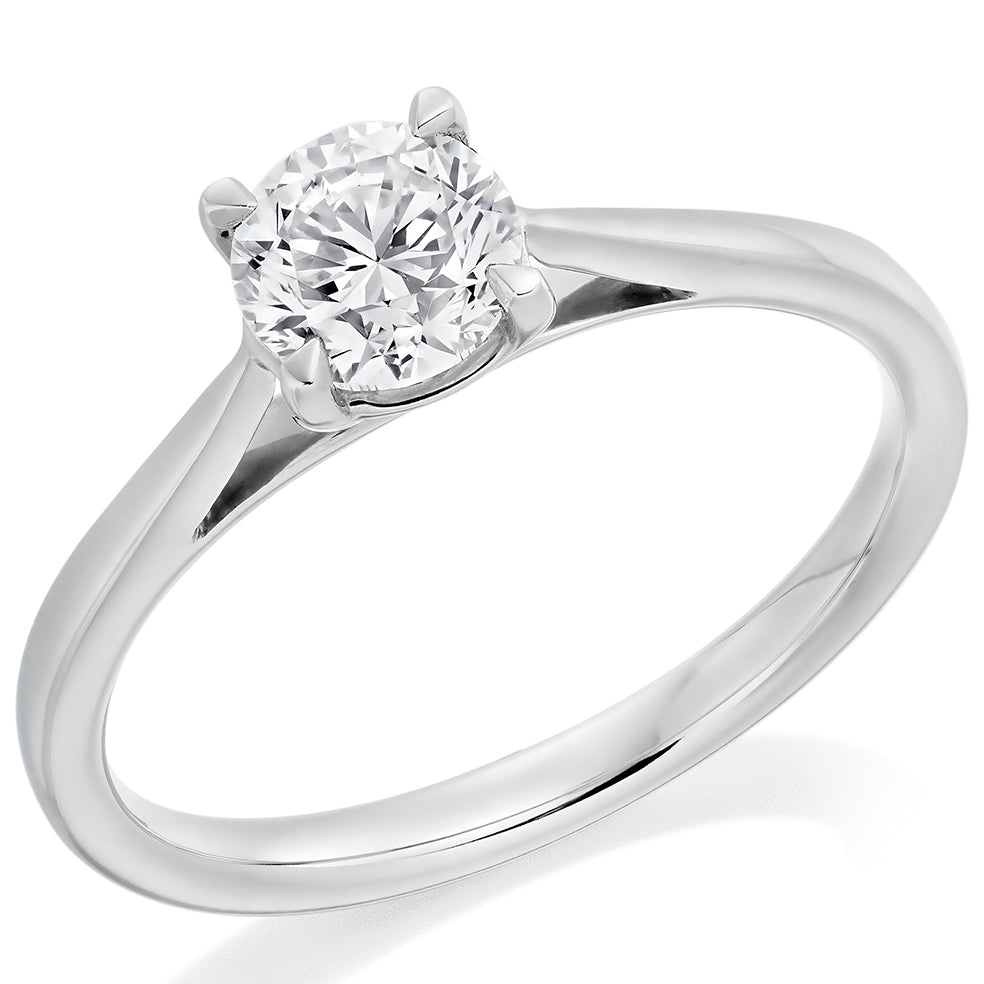 Platinum 0.70ct Round Brilliant Cut Diamond Ring