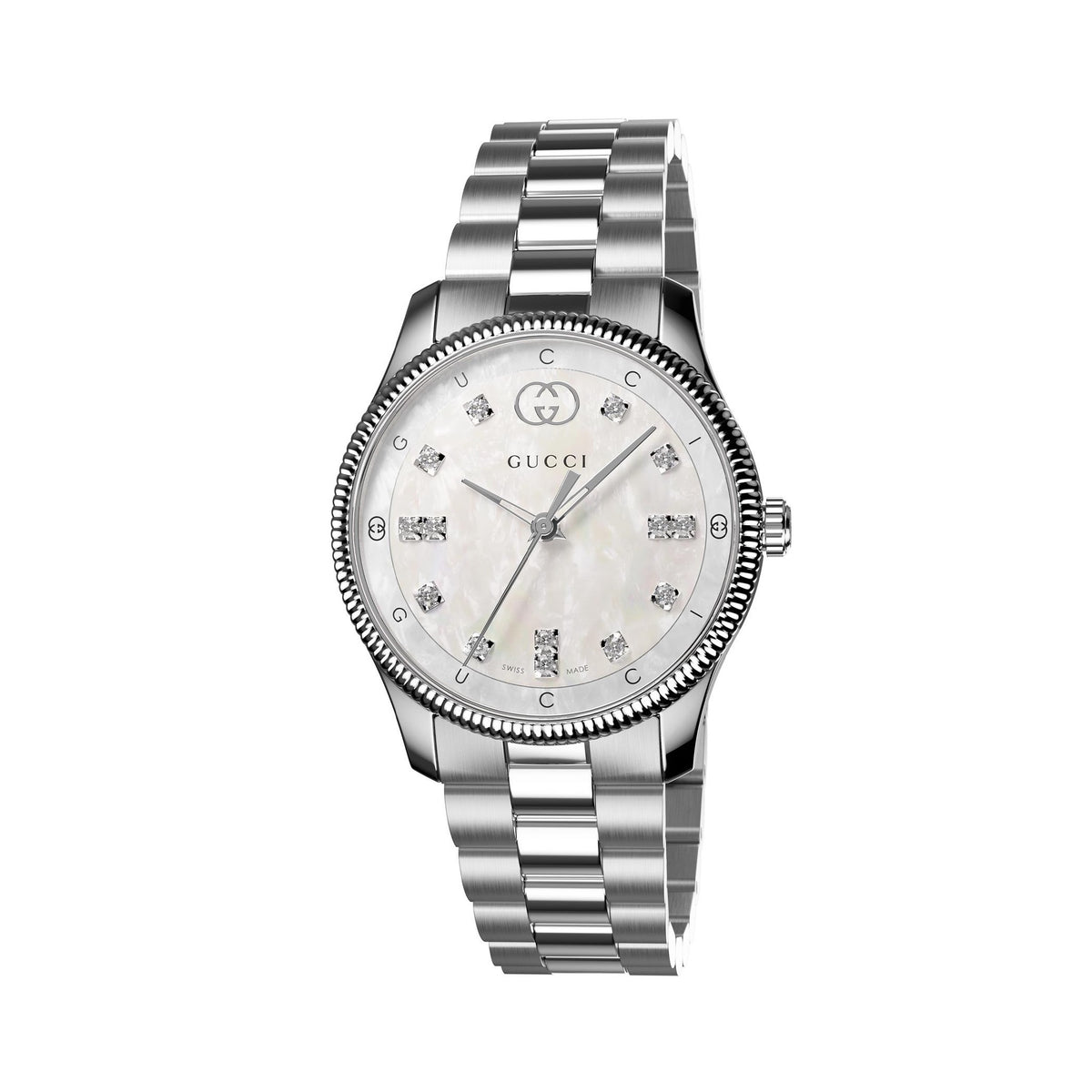 GUCCI G-Timeless Mother of Pearl Dial Steel 29mm Watch YA1265064