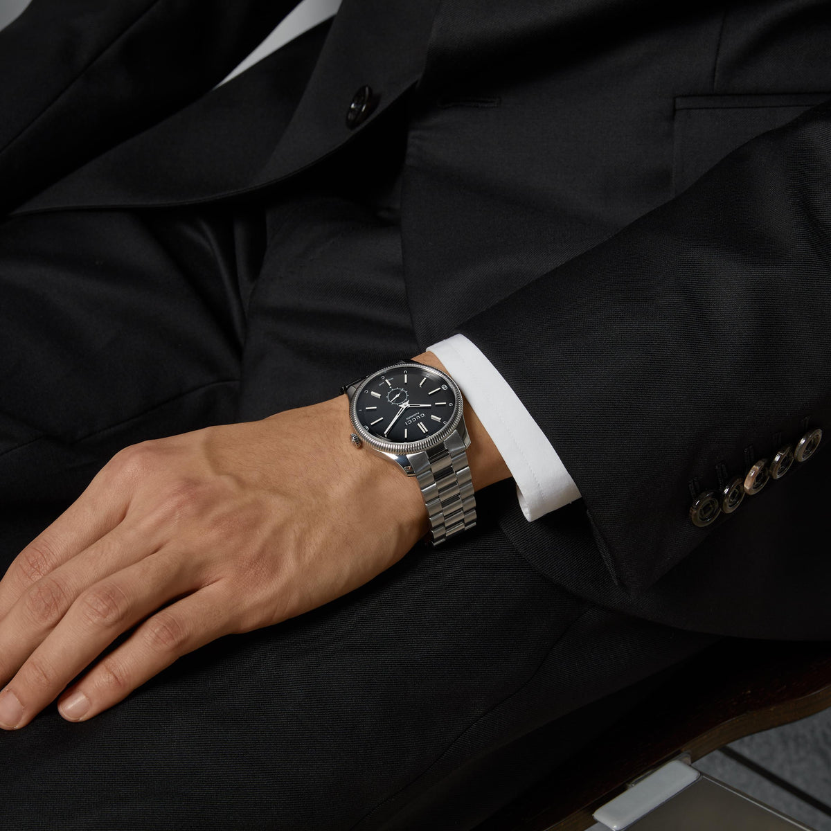 GUCCI G-Timeless Black Dial Automatic Steel 40mm Watch YA126388