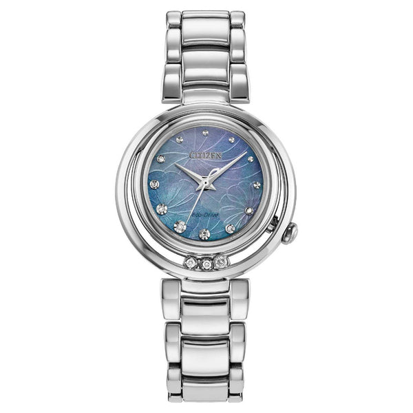 Citizen Eco-Drive L Arcly Blue 29.8mm Watch EM1110-56N