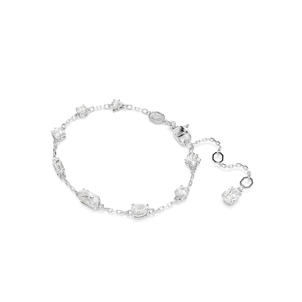 Swarovski Mesmera bracelet, Mixed cuts, Scattered design, White, Rhodium plated
