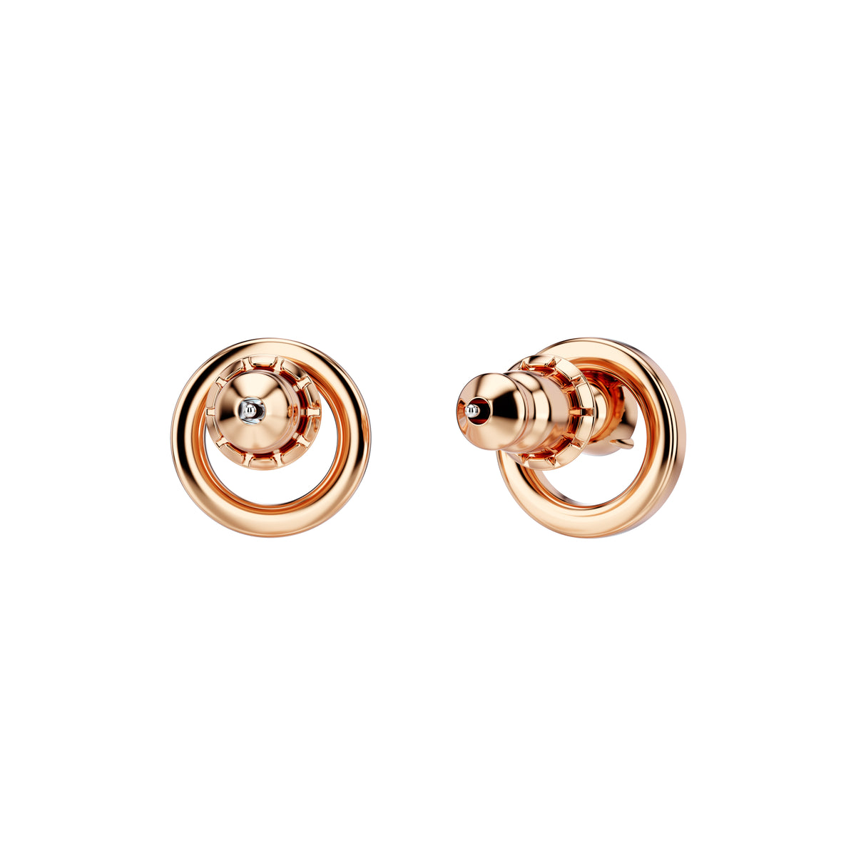 Swarovski Creativity stud earrings, White, Rose gold-tone plated