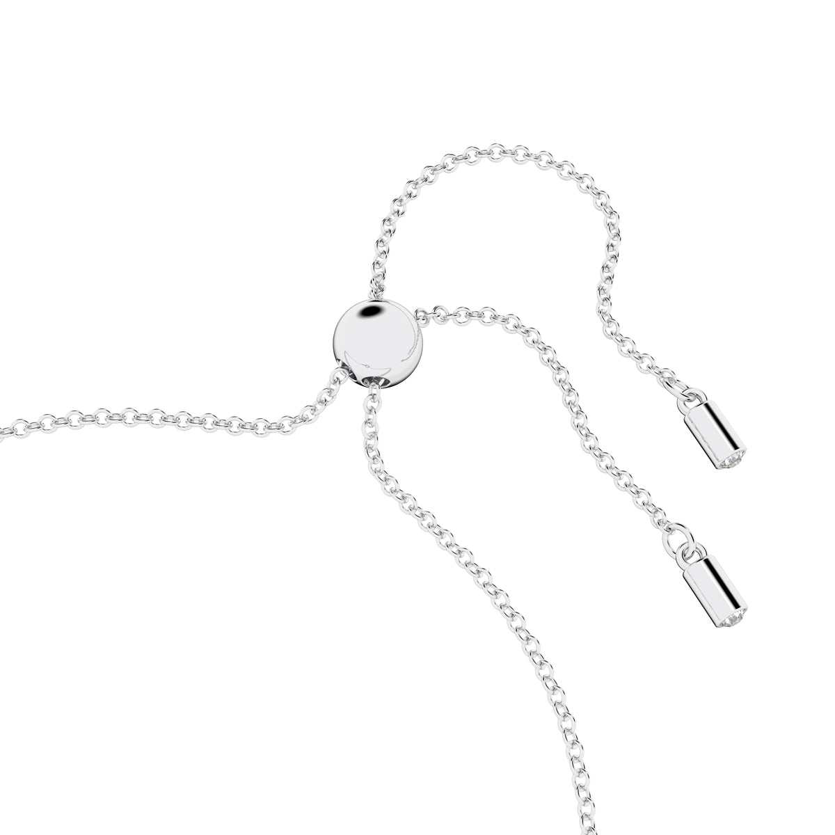 Swarovski Hyperbola bracelet, Infinity and heart, White, Rhodium plated