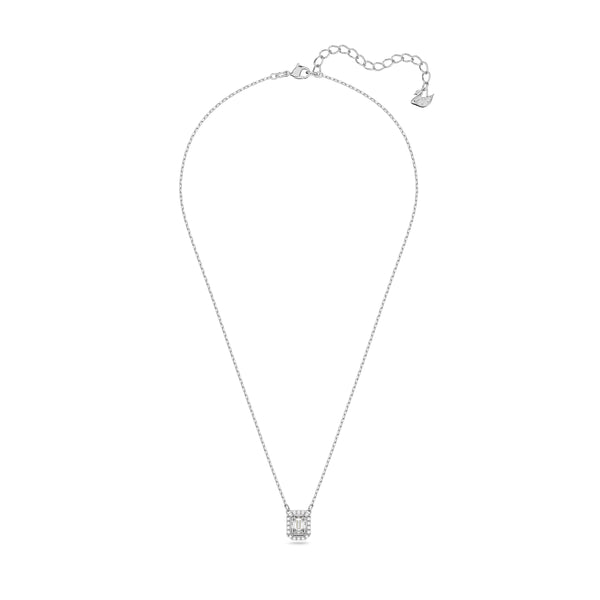 Swarovski Millenia pendant, Octagon cut, White, Rhodium plated