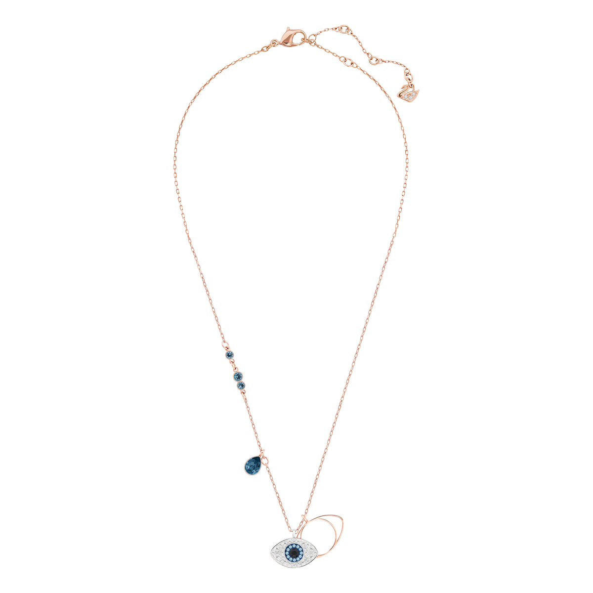 Swarovski Symbolic pendant, Evil eye, Blue, Mixed metal finish