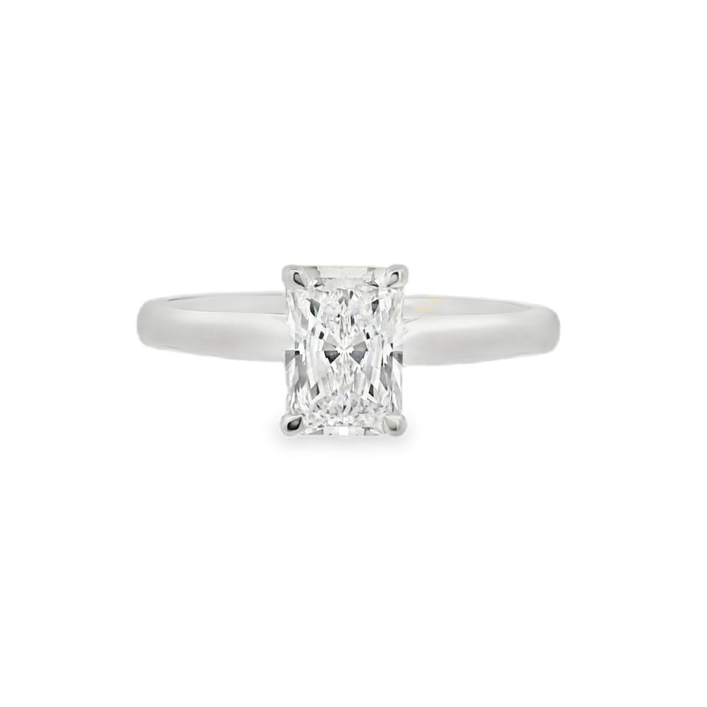 Radiant Cut Single Stone 1.03ct Lab Grown Diamond, Platinum