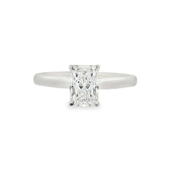 Radiant Cut Single Stone 1.03ct Lab Grown Diamond, Platinum