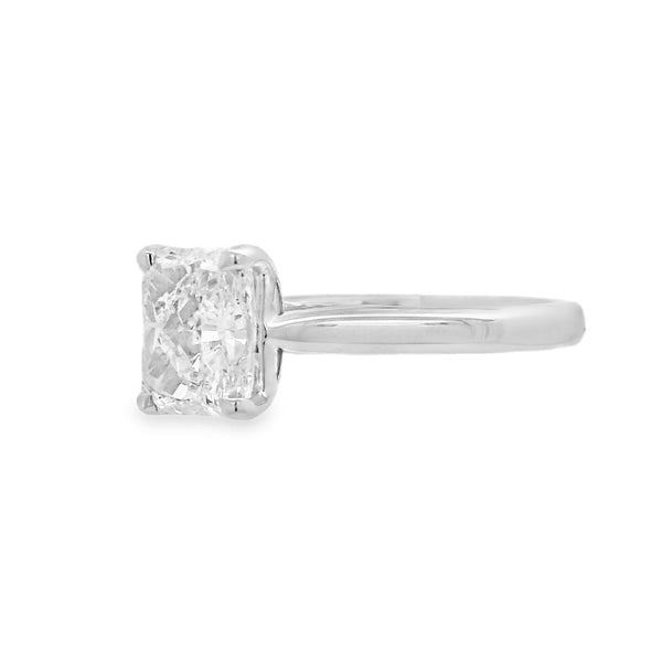 Radiant Cut Single Stone 1.52ct Lab Grown Diamond, Platinum