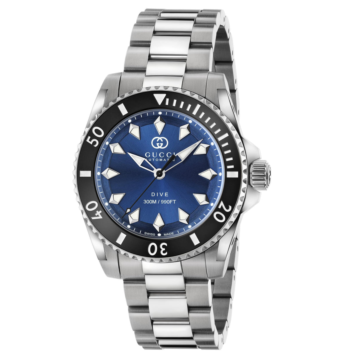 GUCCI Dive Automatic Black, Blue Dial 40mm Watch YA136362