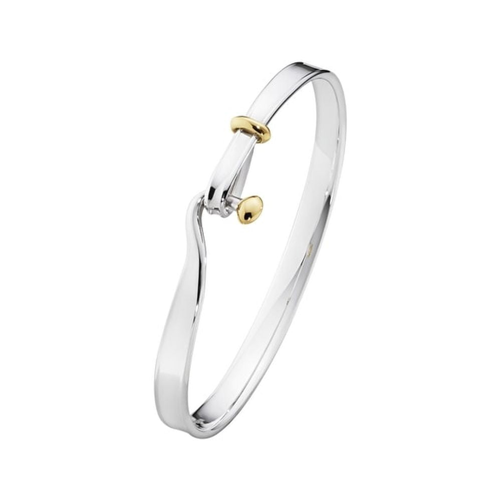 Georg Jensen Torun Bangle, Sterling Silver and Yellow Gold