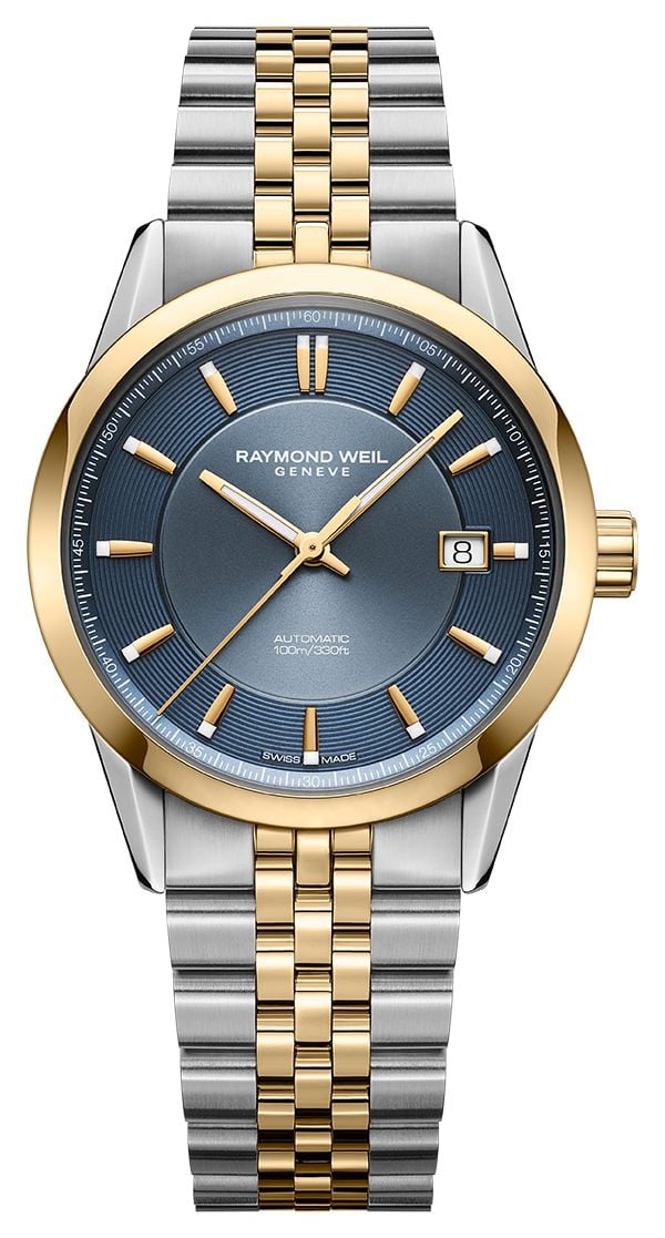 Raymond Weil Freelancer Automatic Blue Dial Two-Tone Watch 38mm 2771-STP-50051