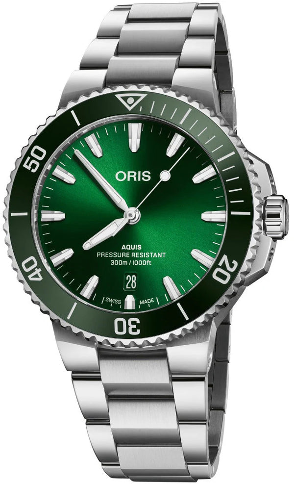 Oris Aquis Date Green Dial 41.5mm Watch