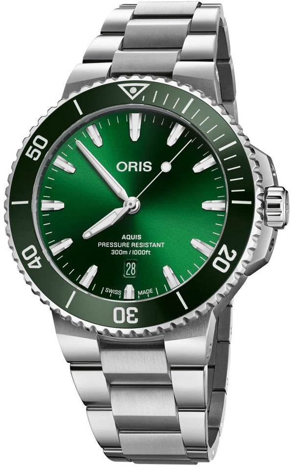 Oris Aquis Date Green Dial 43.5mm Watch