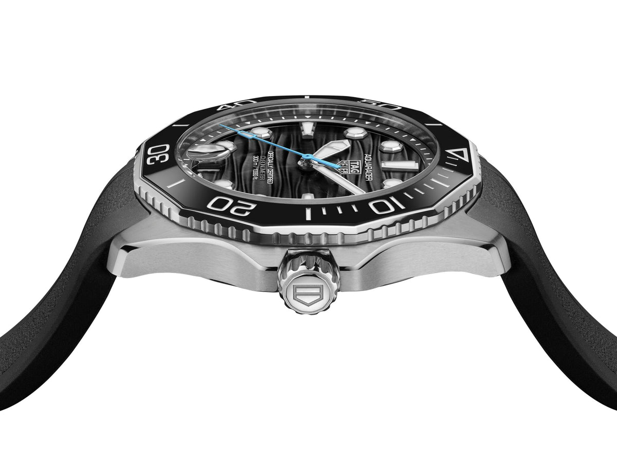 Tag Heuer Aquaracer Professional 300 Date, Black Dial & Rubber Strap, 42mm Watch WBP5110.FT6257