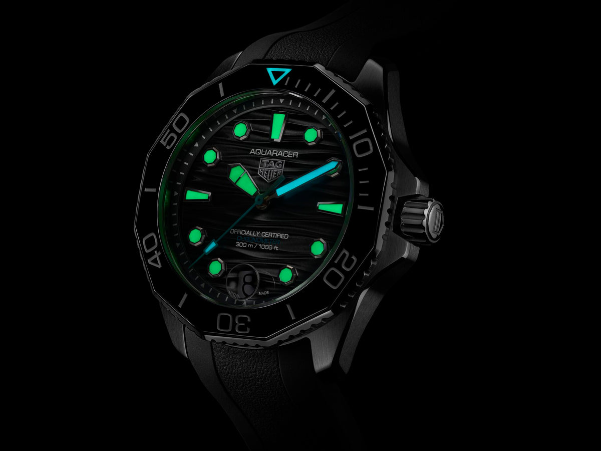 Tag Heuer Aquaracer Professional 300 Date, Black Dial & Rubber Strap, 42mm Watch WBP5110.FT6257