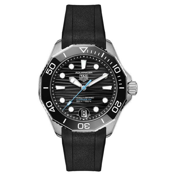 Tag Heuer Aquaracer Professional 300 Date, Black Dial & Rubber Strap, 42mm Watch WBP5110.FT6257