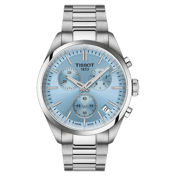 Tissot PR 100 Ice Blue Chronograph 40mm Watch T150.417.11.351.00