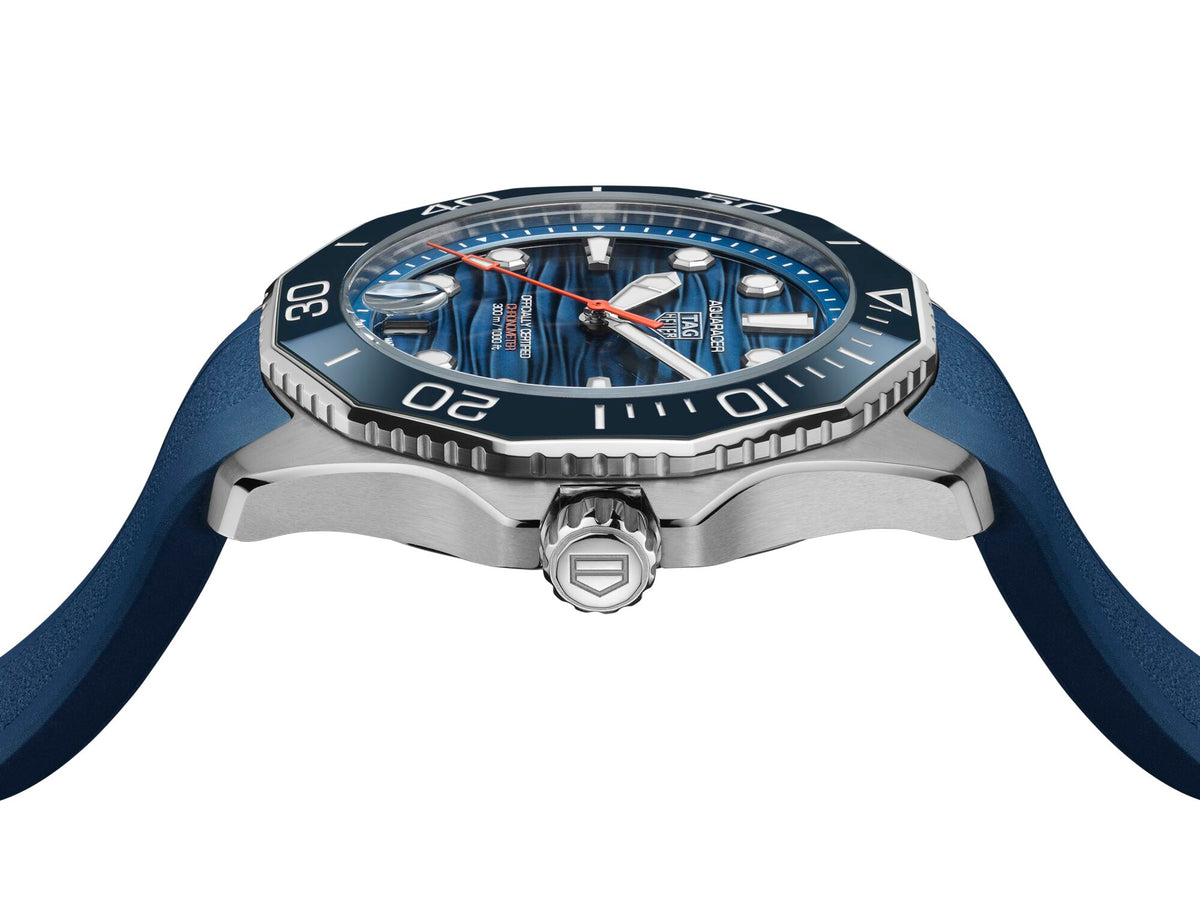 Tag Heuer Aquaracer Professional 300 Date, Blue Dial, Rubber Strap, 42mm Watch WBP5111.FT6259