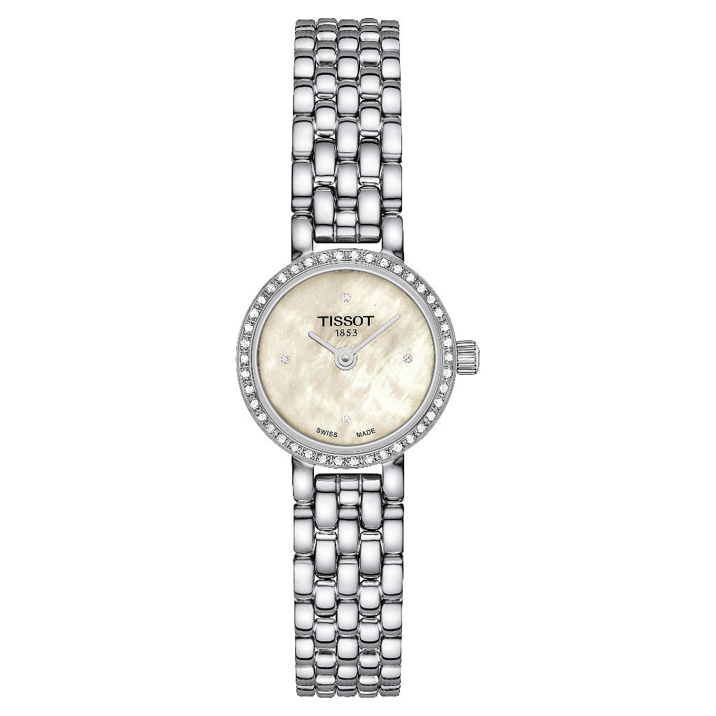 Tissot Lovely Round Mother of Pearl Diamond Bezel Watch 19.5mm T1400096111600