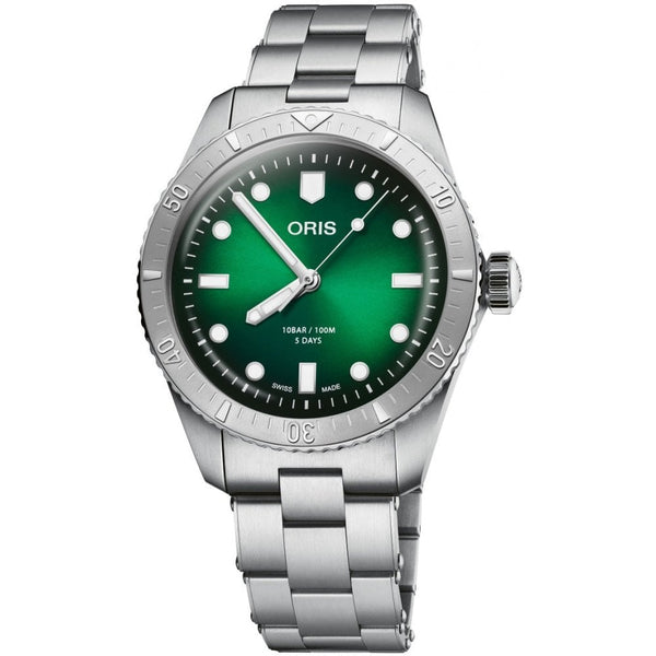 Oris Divers Sixty-Five Green Dial, No Date, Calibre 400, 38mm Watch 01 400 7774 4057-07 8 19 18