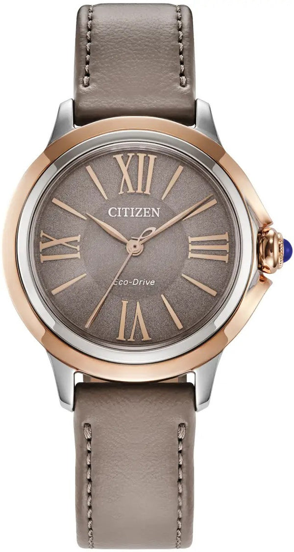 Citizen Eco-Drive L Ceci Griege Leather Strap 32mm Watch EM1166-01Z