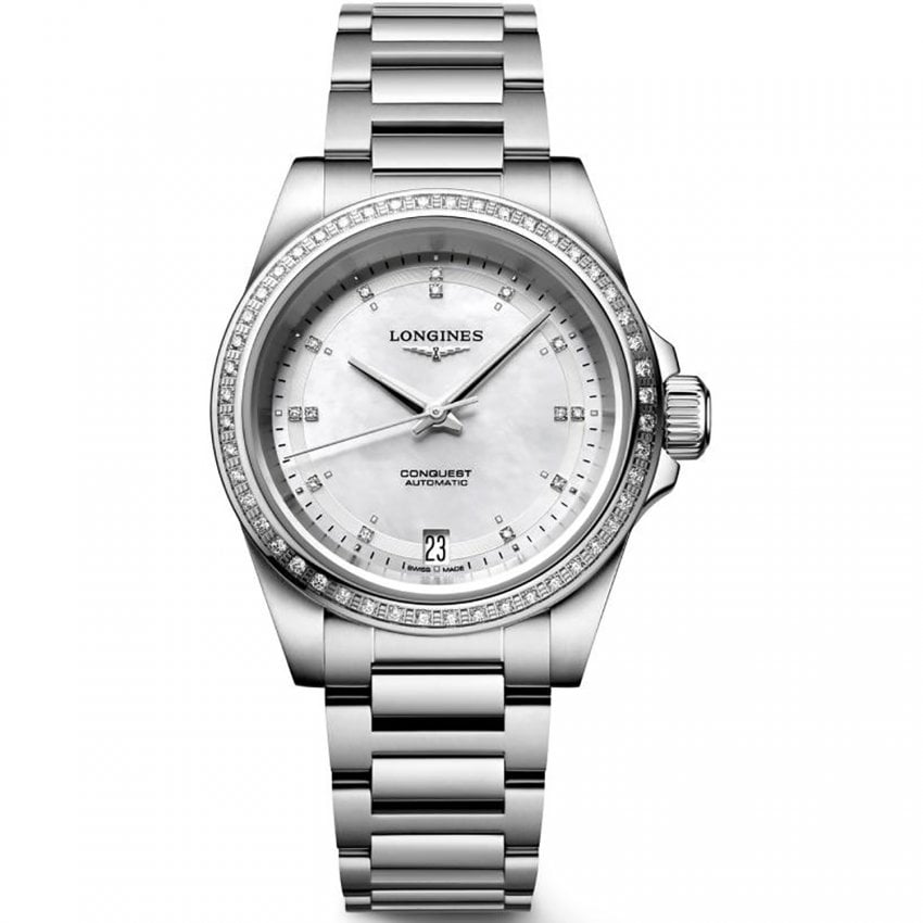 Longines Conquest Automatic Diamond Dial & Bezel 34mm Watch L33200876