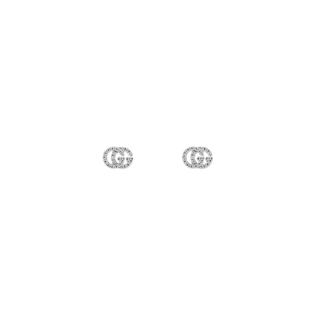 Gucci GG Running 18ct White Gold & Diamond Earrings