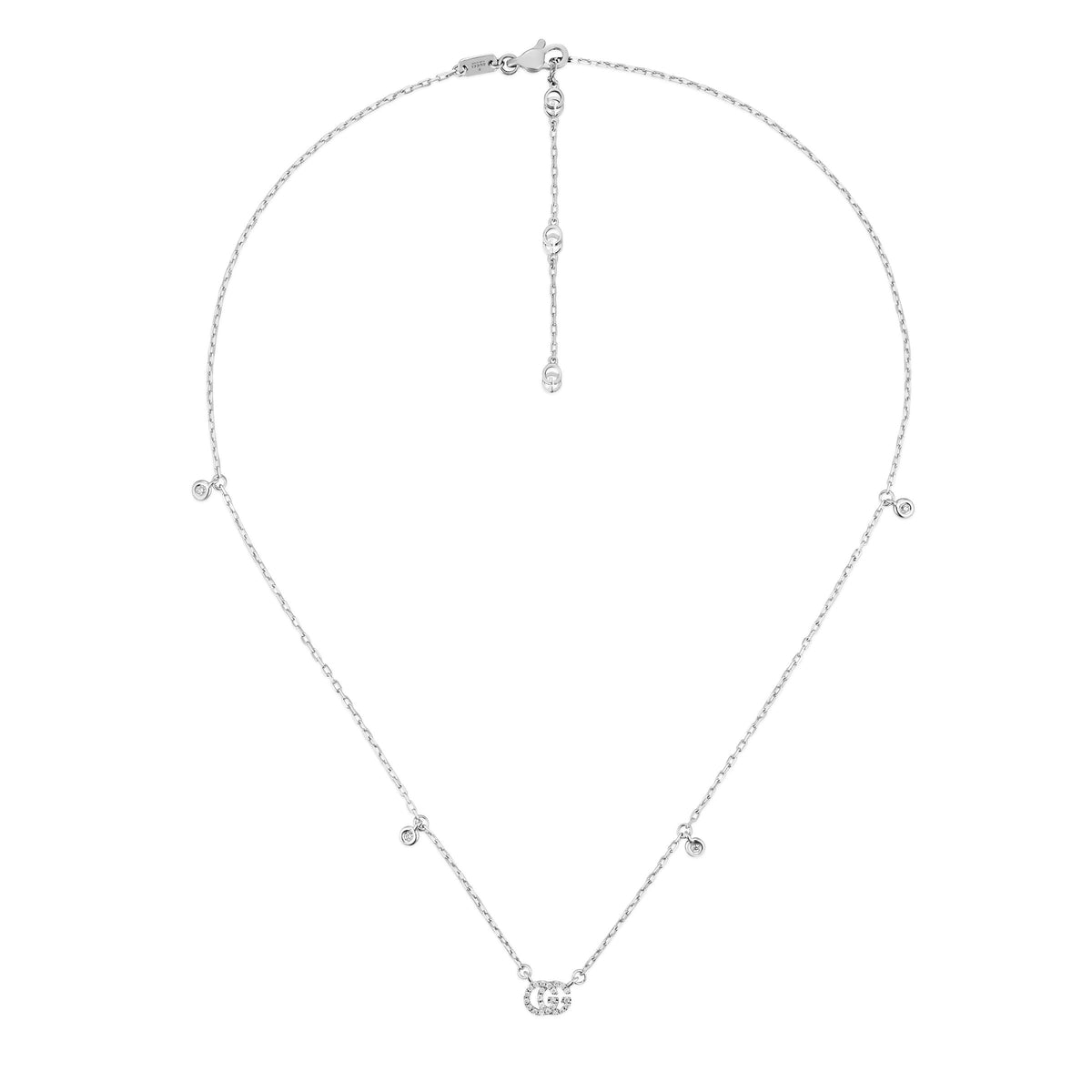 Gucci GG Running 18ct White Gold and Diamond Necklace