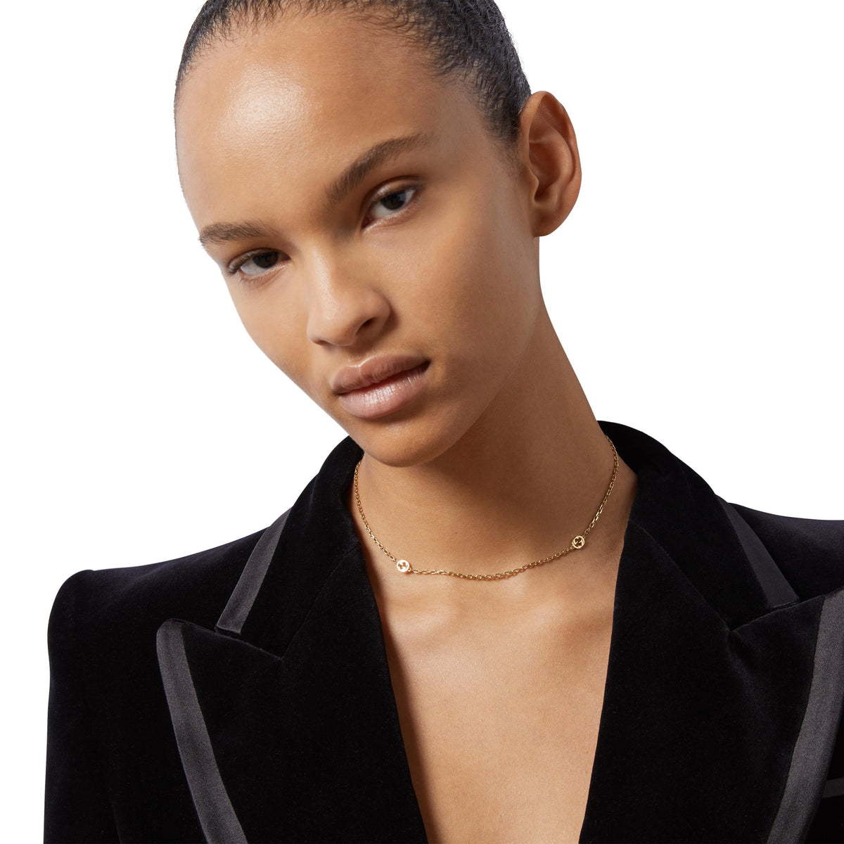 Gucci Interlocking 18ct Yellow Gold Necklace