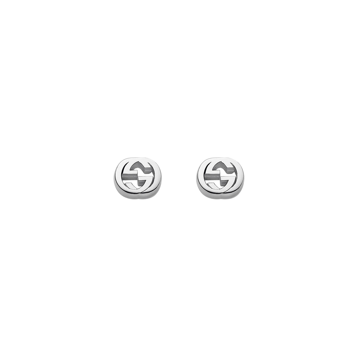 Gucci Interlocking Sterling Silver Earrings