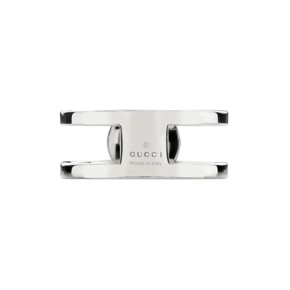 Gucci Interlocking Sterling Silver Wide Ring