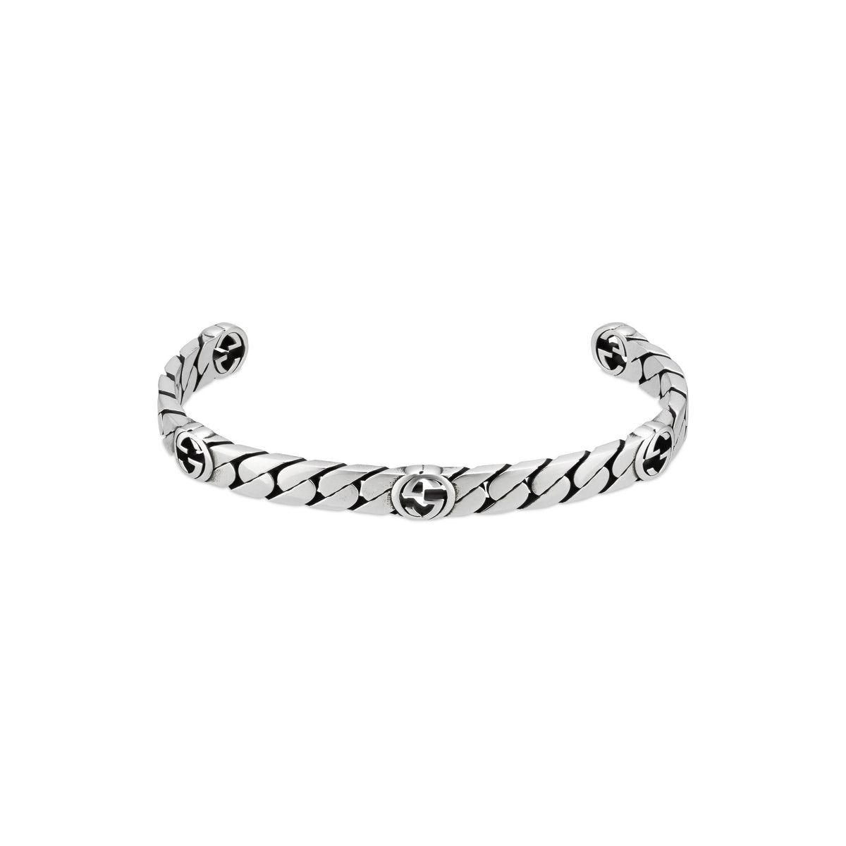 Gucci Interlocking Sterling Silver Bracelet