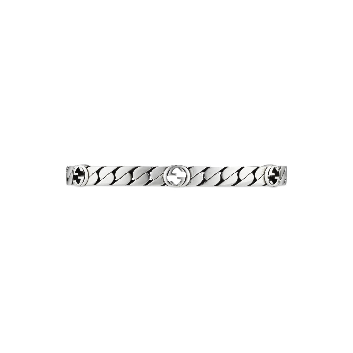 Gucci Interlocking Sterling Silver Bracelet