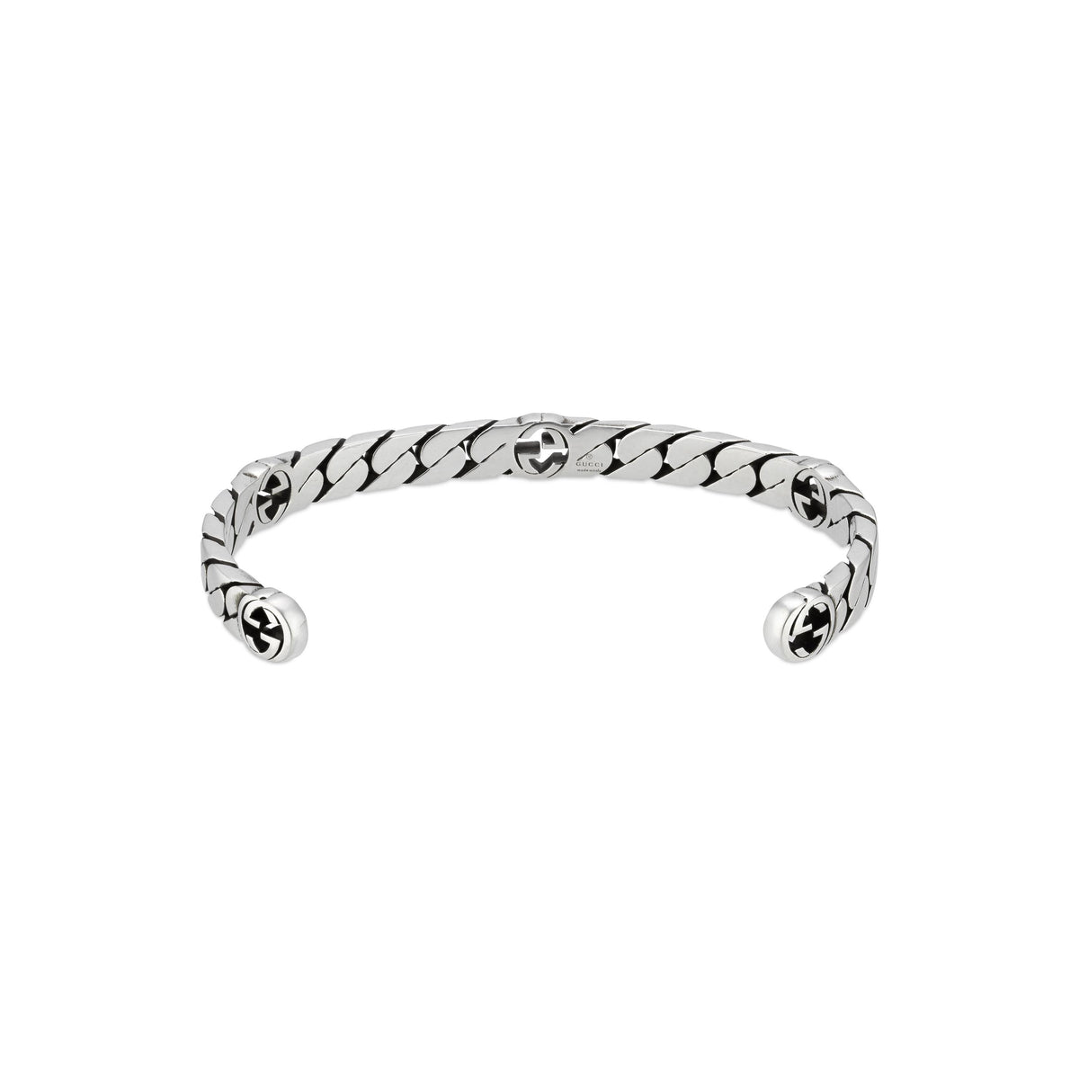 Gucci Interlocking Sterling Silver Bracelet