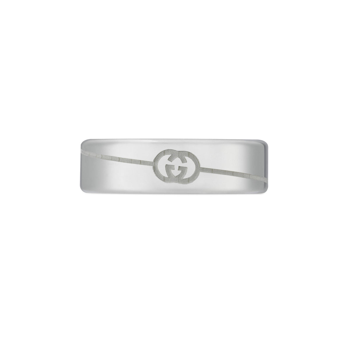 Gucci Interlocking G Diagonal 6mm Ring