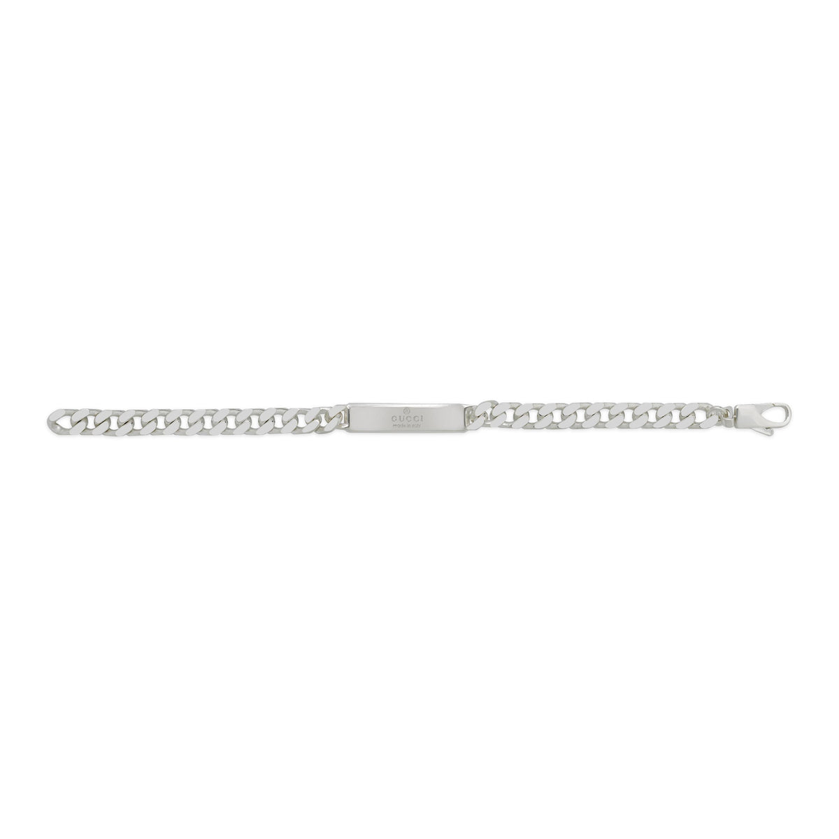 Gucci Interlocking G Diagonal Sterling Silver Bracelet