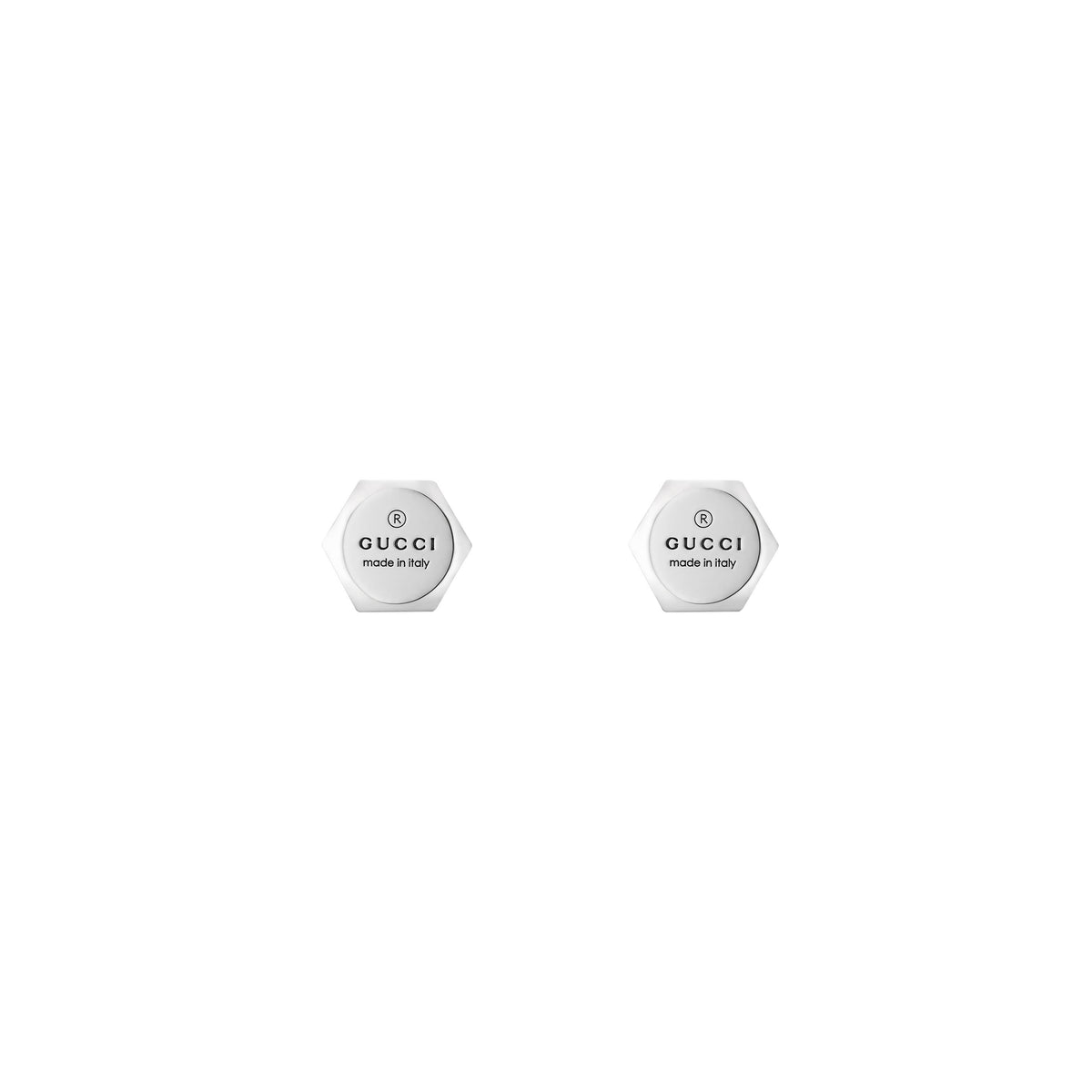Gucci Trademark Sterling Silver Stud Earrings