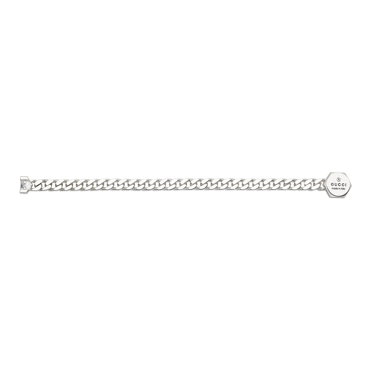 Gucci Trademark Sterling Silver Heavy Bracelet