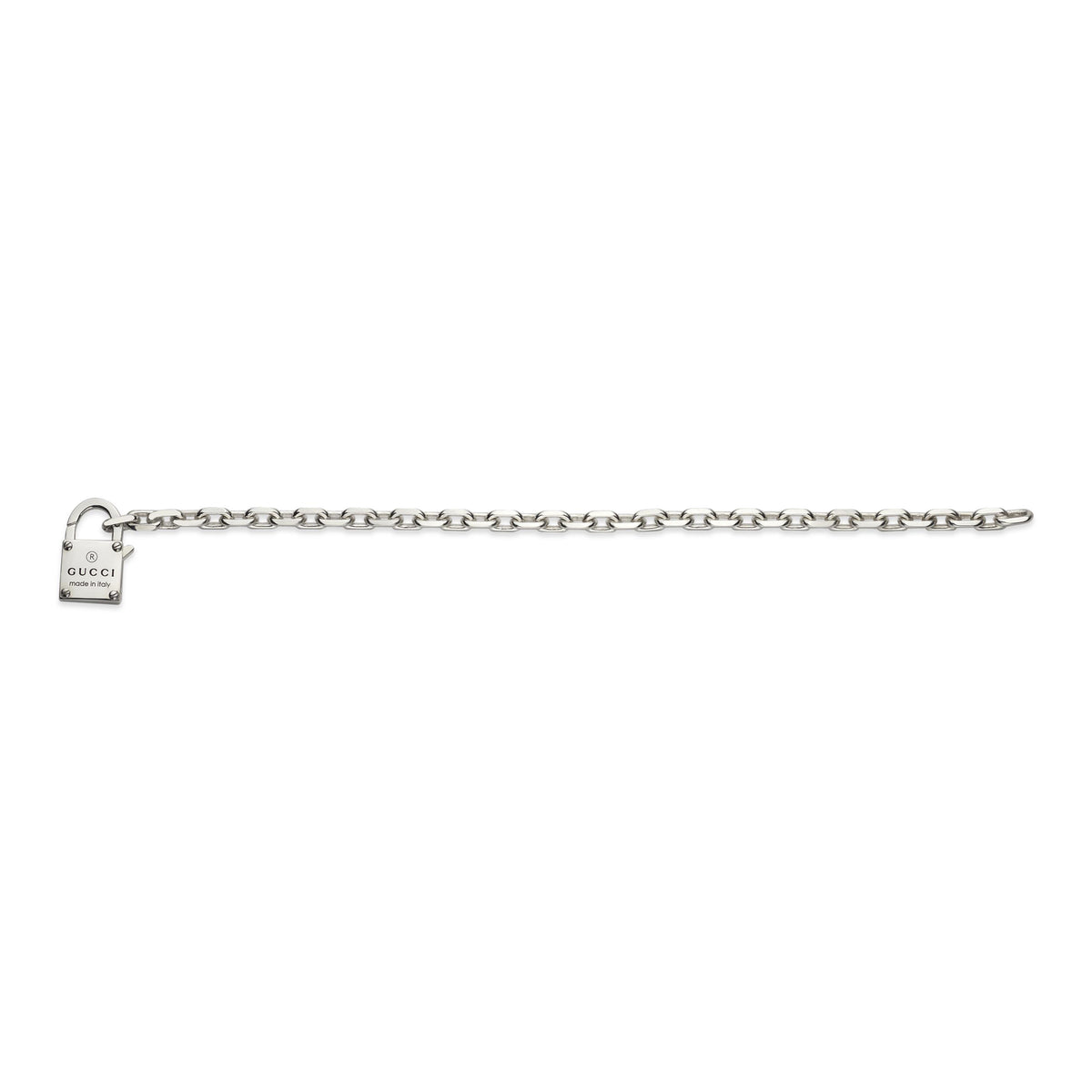 Gucci Trademark Sterling Silver Padlock Bracelet