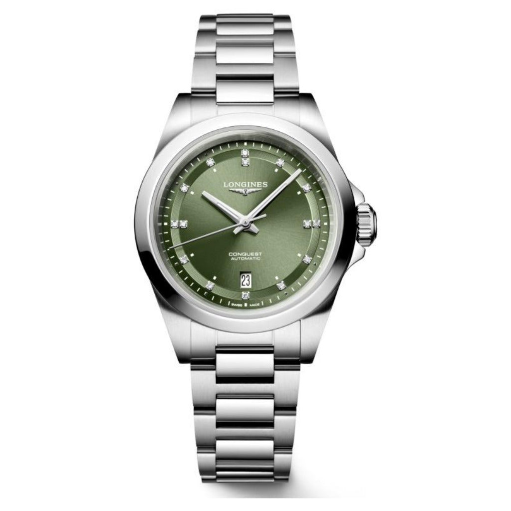 Longines Conquest Automatic Green Diamond Dial 30mm Watch L33204076